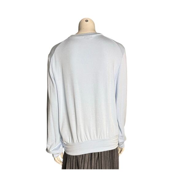 BLEUSALT Shirt Women's 4 Blue Long Sleeve Modal Made in USA - Picture 2 of 5